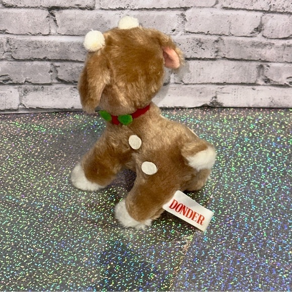 Russ Holiday Plush Vintage 1978 Russ Berrie Plus Donder Reindeer Christmas Plush - Picture 5 of 11
